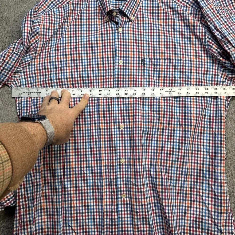 Barbour tailored‎ fit check shirt multicolor long sleeve classic mens button XL